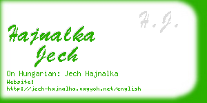 hajnalka jech business card